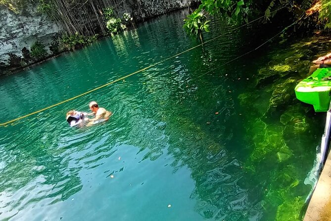 Blue Dudu Lagoon - Laguna El Dudu: Three Depths, Taino Caves, and Zipline Water Fun