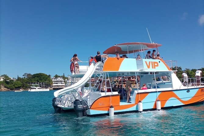 Catamaran Party Cruise with Snorkeling & BBQ - Getting to Sosua Beach: pickup ride, steps, and beach boarding