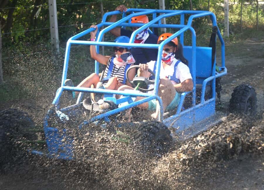 Puerto Plata: Buggy Adventure with Local Guide - River splash time: how wet you should expect to get