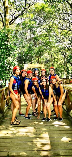 Puerto Plata: Waterfalls of Damajagua - Inside Damajagua: guided walking, camp moments, slides, and the zipline