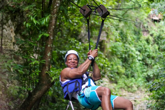 Short Excursion Ziplining & Waterfall, Taino Bay and Ambar cove. - The short hike reality: 15 minutes of walking on an uphill path